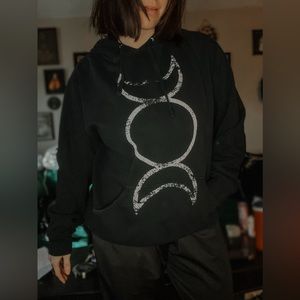 Black Craft Triple Moon Hoodie